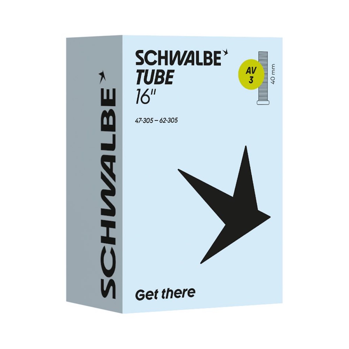Schwalbe binnenband 16 inch AV3 Schrader ventiel 40 mm