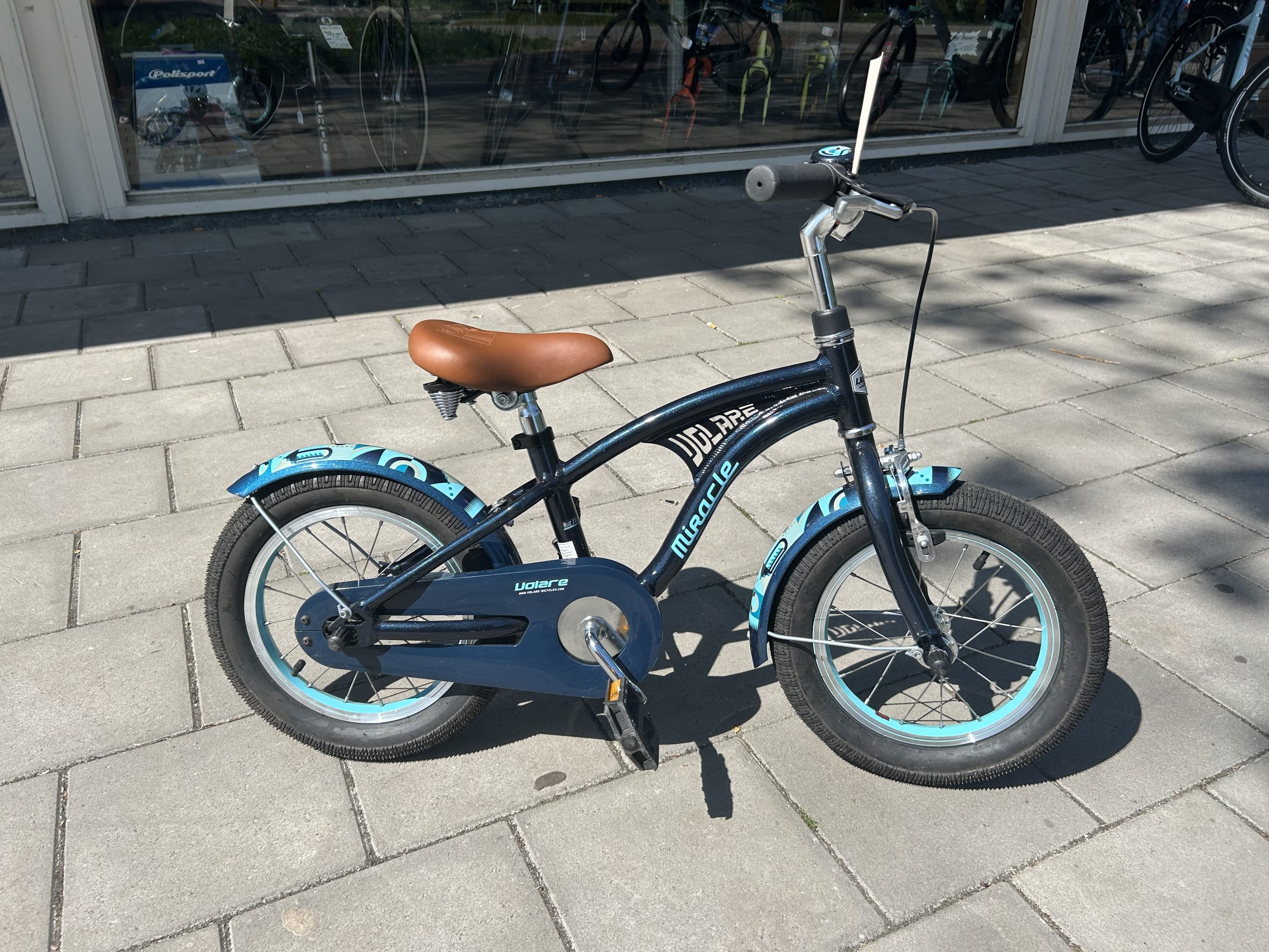 Volare kinderfiets 14 inch tweedehands met terugtraprem en handre