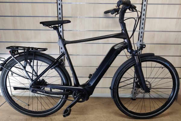 Tweedehands elektrische fiets Giant Dailytour E+ BD met nieuwe 500W accu, riemaandrijving en verende voorvork