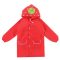Hooodie regenjas kind rood – vrolijk en waterdicht