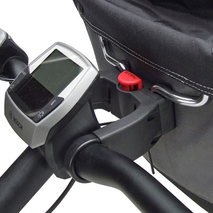 Lenker Adapter E KLICKfix zwart-rood, brede stuuradapter voor e-bikes met display