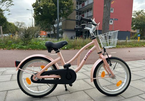 Alpina meisjesfiets Ocean 16 inch met mandje, terugtraprem en handrem voor