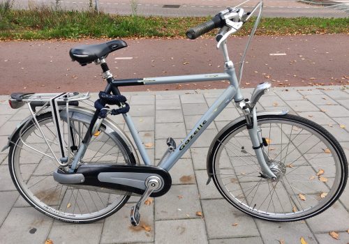 Gazelle Orange herenfiets 61cm met 7 versnellingen en verende voorvork.