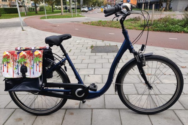 Aldo damesfiets lage instap comfort met Shimano Nexus 3 versnellingen en fietstassen