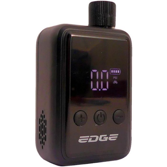 Fietspomp Elektrische Accu Edge zwart – compacte elektrische fietspomp met USB-C oplaadfunctie voor onderweg