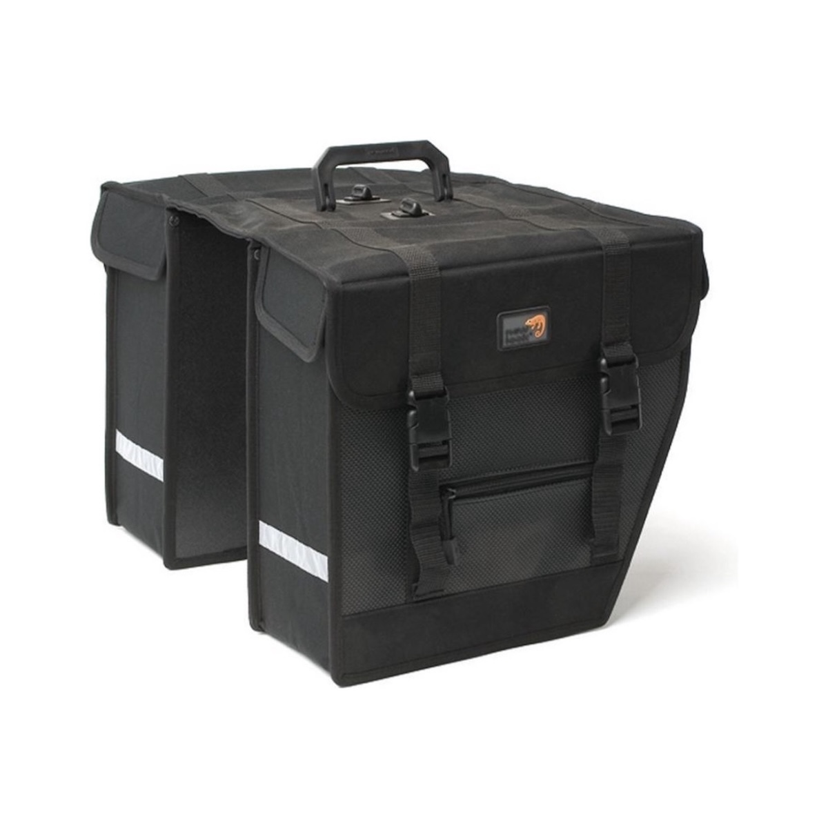 Dubbele fietstas New Looxs 26 liter zwart afneembaar en waterafstotend