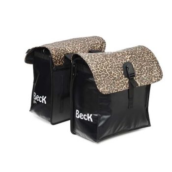Fietstas Beck Midi Panthar 36 liter dubbele fietstas met print
