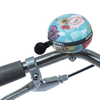 Fietsbel Basil Sky Blue met bloemenprint