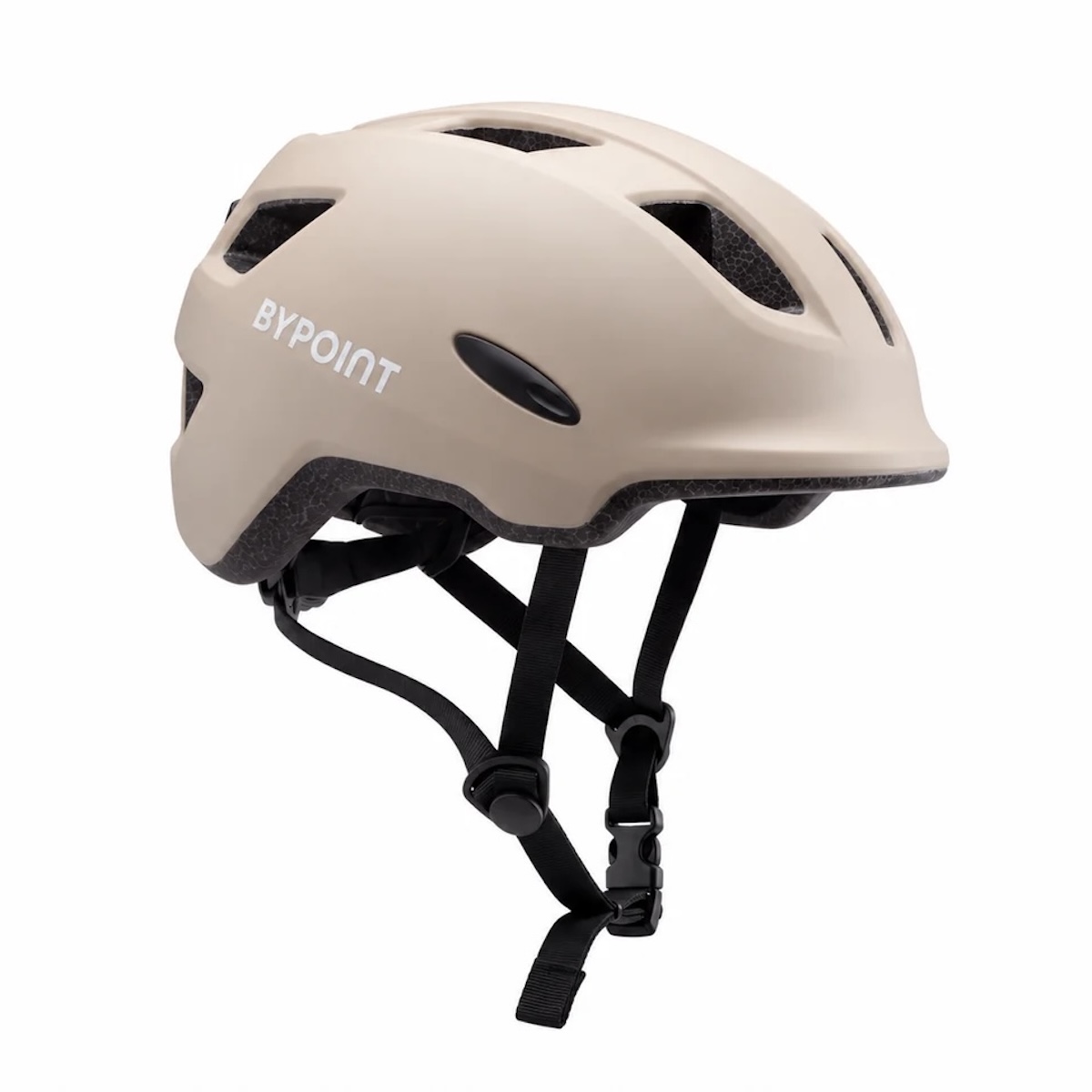 Bypoint Buddy Mini kinderhelm beige met LED-verlichting